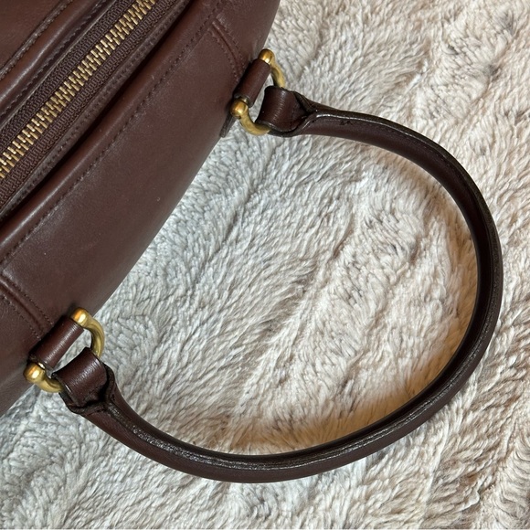 Vintage Beaumont Cocoa Leather Satchel with strap style 9871 - Picture 9 of 14